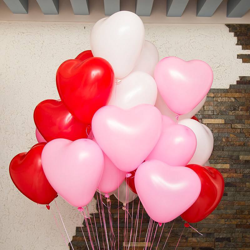 Heart-shaped Latex Balloons To Increase And Thicken Wedding Room Decoration Arrangement Balloons